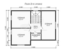 3d проект ДУ293 - планировка 2 этажа