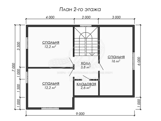 3d проект ДУ293 - планировка 2 этажа