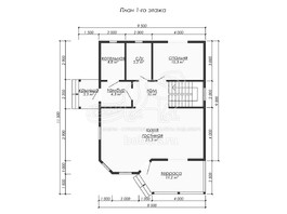 3d проект ДУ295 - планировка 1 этажа