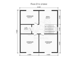 3d проект ДУ295 - планировка 2 этажа