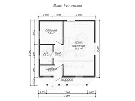 3d проект ДУ298 - планировка 1 этажа