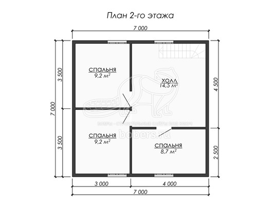 3d проект ДУ298 - планировка 2 этажа