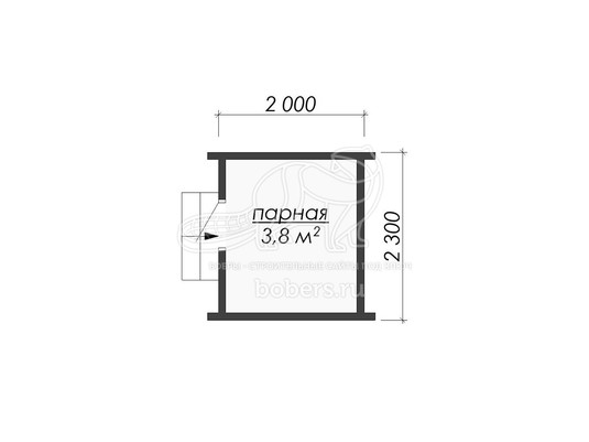 3d проект МБ021 - планировка 1 этажа