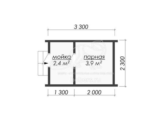 3d проект МБ022 - планировка 1 этажа