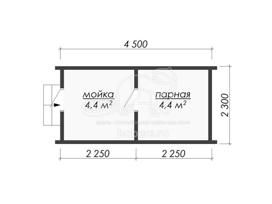 3d проект МБ023 - планировка 1 этажа