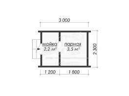 3d проект МБ028 - планировка 1 этажа