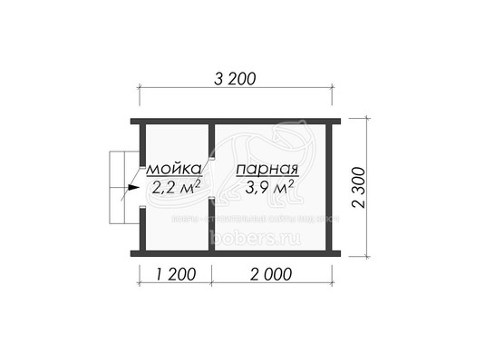 3d проект МБ029 - планировка 1 этажа
