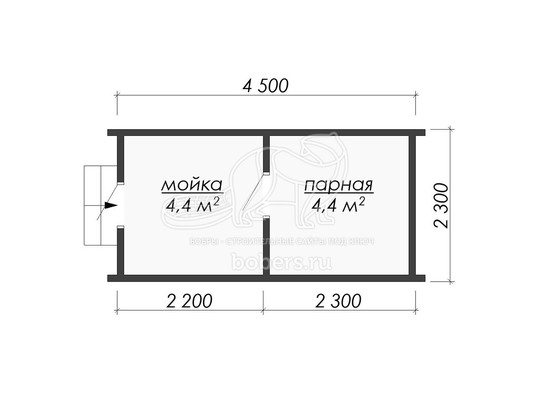 3d проект МБ031 - планировка 1 этажа