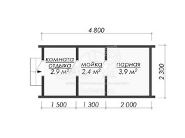 3d проект МБ032 - планировка 1 этажа</div>