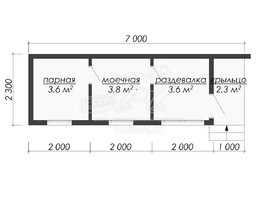 3d проект МБ040 - планировка 1 этажа</div>