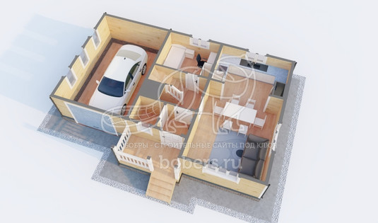 3d-планировка 1 этажа